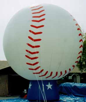 Baseball balloon - 25ft. tall baseball advertising inflatables for rent and sale.