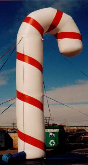 Candy cane inflatables for rent and sale.