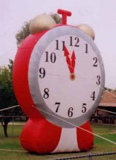 Clock shape advertising balloon - 25ft. tall inflatables