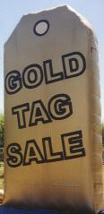 Gold Tag Sale advertising inflatables