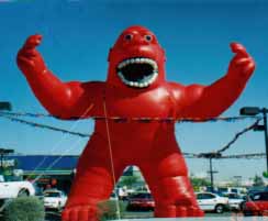 Giant 30ft. red kong cold-air inflatables