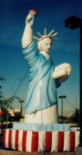 Giant 25ft. Statue of Liberty cold-air inflatable available for sale or rent.