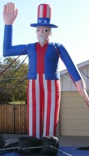 20ft. Uncle sam cold-air balloons for sale and rent.Patriotic balloons for events.