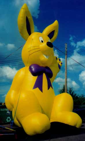 25 ft. yellow bunny for rent.