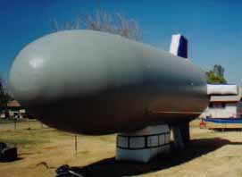 Blimp shape cold-air inflatable