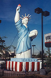 25 ft. Statue of Liberty advertising inflatable. Great selection of patriotic inflatables available.