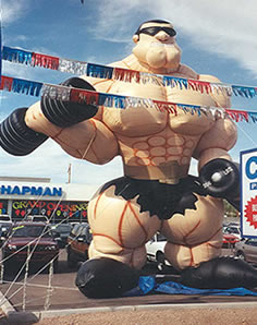 25' muscleman inflatables - great rental balloons.