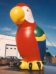 Parrot - giant cold-air advertising balloon - 25 ft. tall