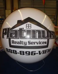 Helium balloon 7' with custom logo